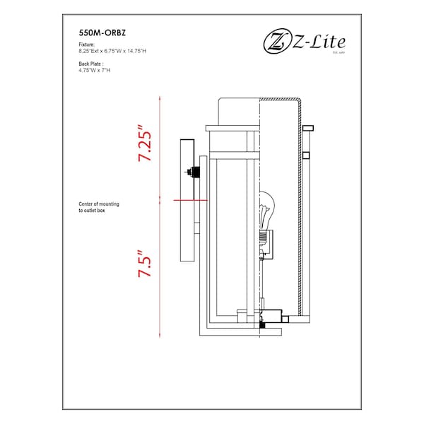 Abbey Outdoor Wall Light, Outdoor Rubbed Bronze & Matte Opal